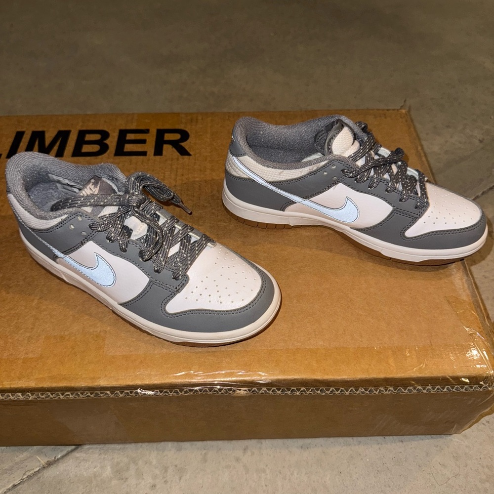 Nike Cool Gray and White Athletic Shoes
